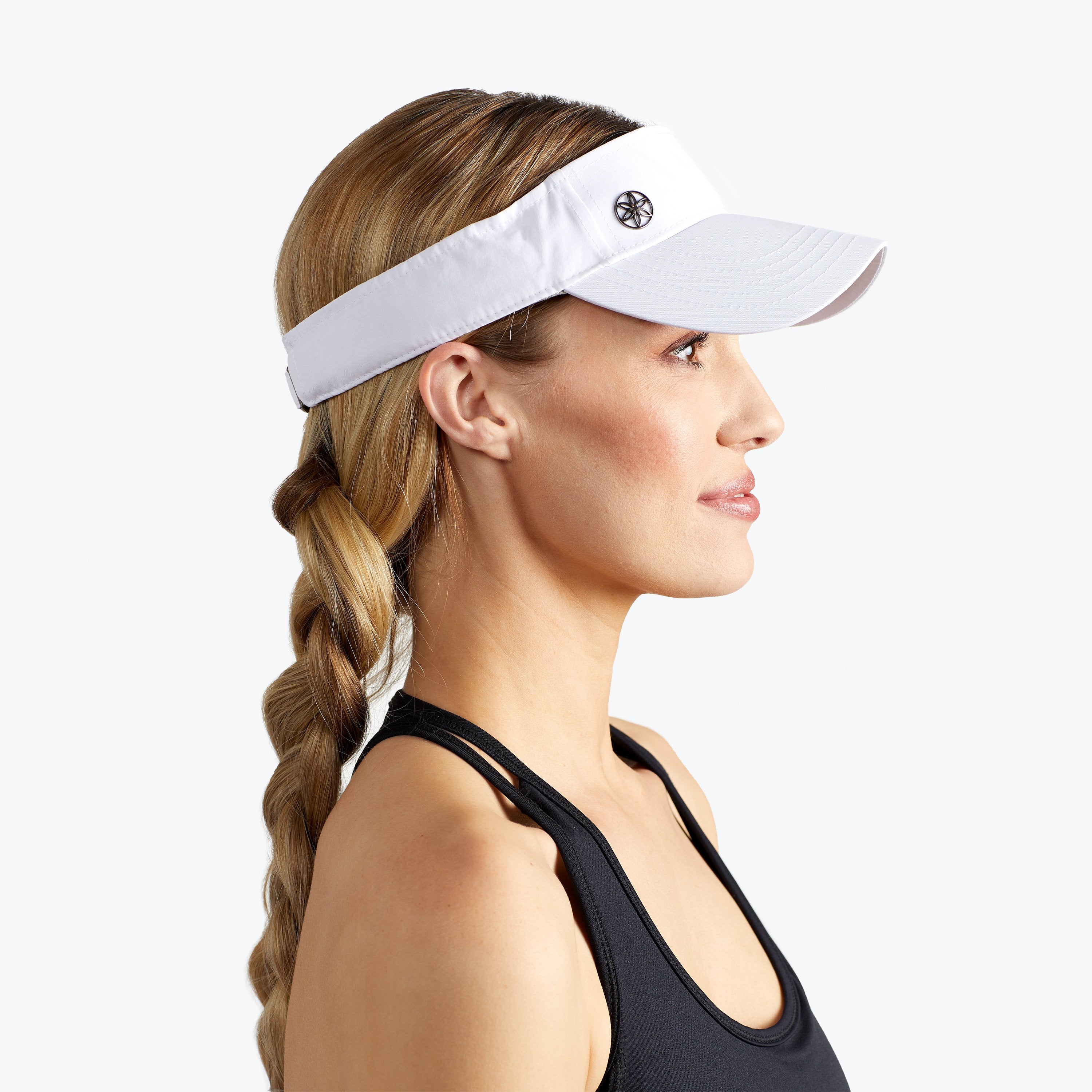 Classic Fitness Visor white on model